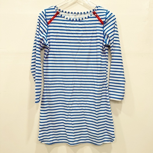 Cabana Life 3/4 Sleeve Stripe Nautical Swim Cover Dress Size Small - Picture 1 of 8